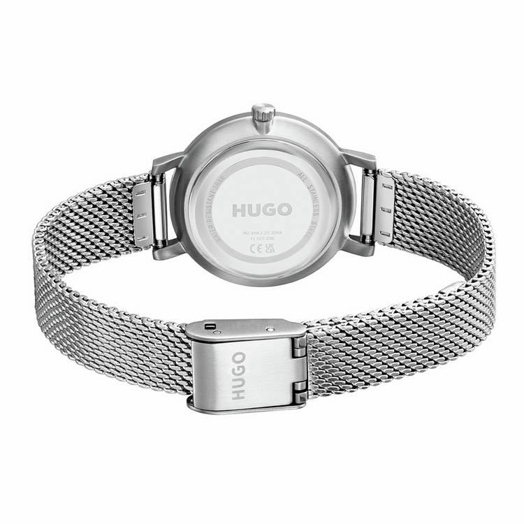 HUGO ladies silver watch with mesh strap 28mm, UK version