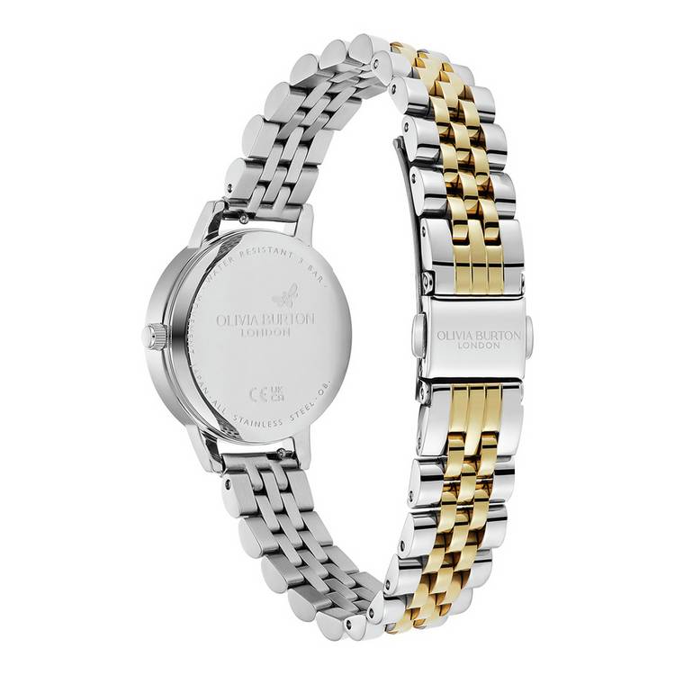Olivia Burton two-tone stainless steel bracelet watch 30mm, imported from the UK