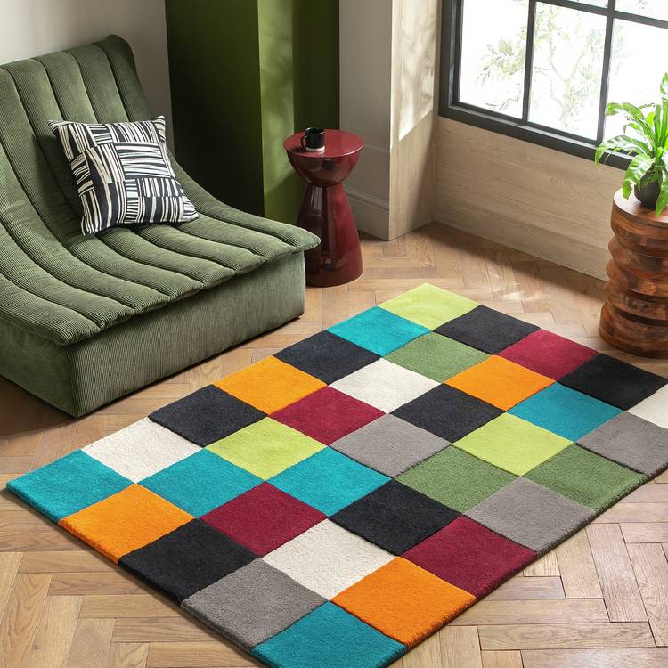 Habitat Archive Patch wool rug 160x230cm, UK version
