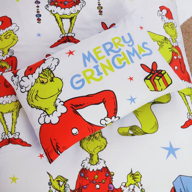 Grinch kids bedding set white double, UK version