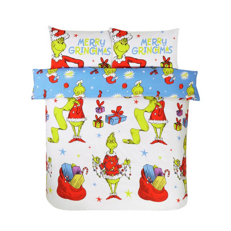 Grinch kids bedding set white double, UK version