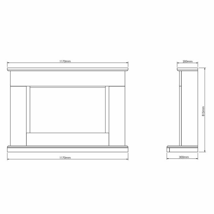 Be Modern Hansford electric fireplace suite 1-2kW (British brand)