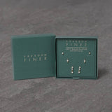 Freedom gold plated crystal stud earring set three pairs (British brand)