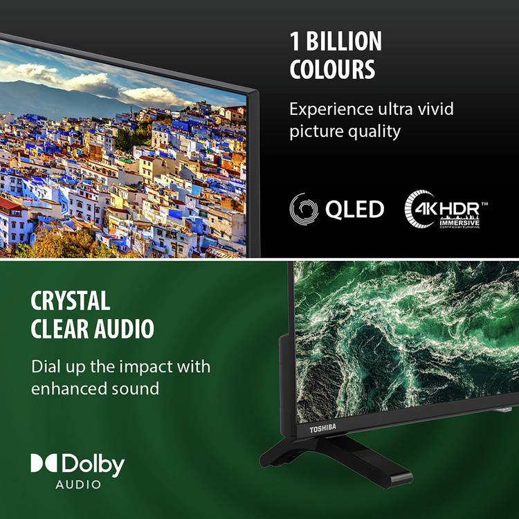 Toshiba 50-inch QLED Smart TV 4K HDR, UK version