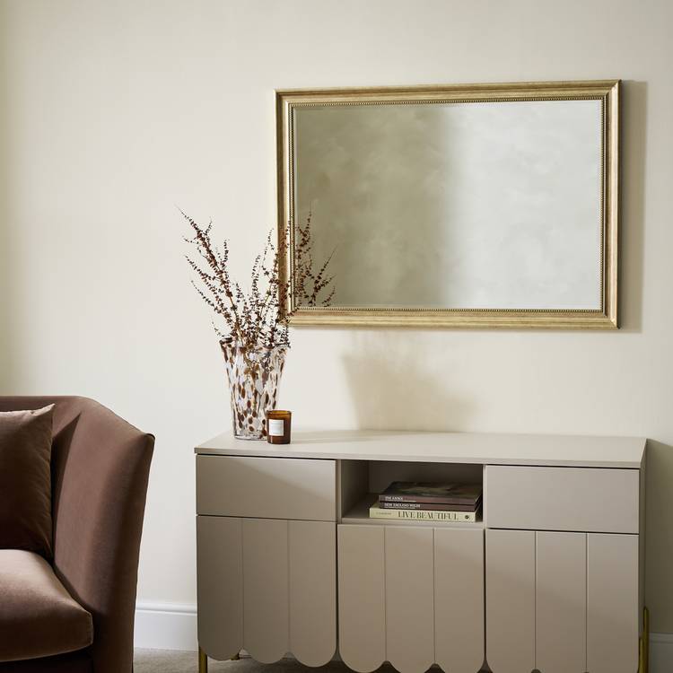 Home gold wall mirror 99x96cm, imported from the UK