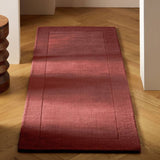 Argos Habitat Simple Border Burgundy Wool Cut Pile Runner 66x200cm- Buy online at McGrocer