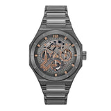 HUGO skeleton watch grey stainless steel 44mm, UK version