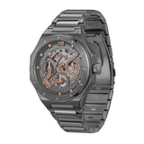 HUGO skeleton watch grey stainless steel 44mm, UK version