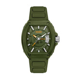 HUGO men's green silicone strap watch - British product