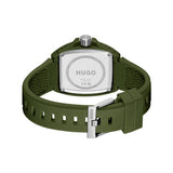 HUGO men's green silicone strap watch - British product