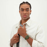 HUGO men's green silicone strap watch - British product