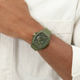 HUGO men's green silicone strap watch - British product