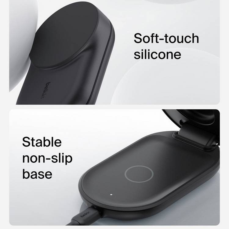 Belkin wireless charger dock 25W Qi2 3-in-1 foldable - British product