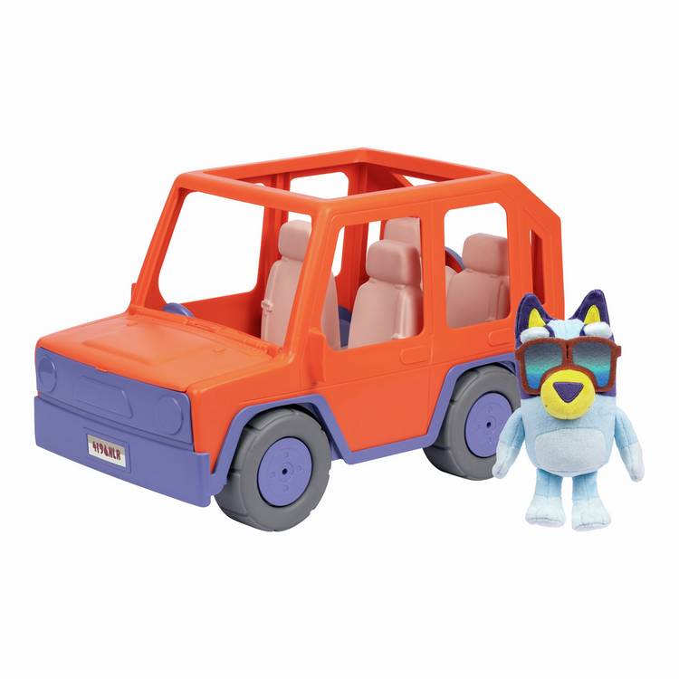 Bluey Big Heeler 4WD toy car with plush (British brand)