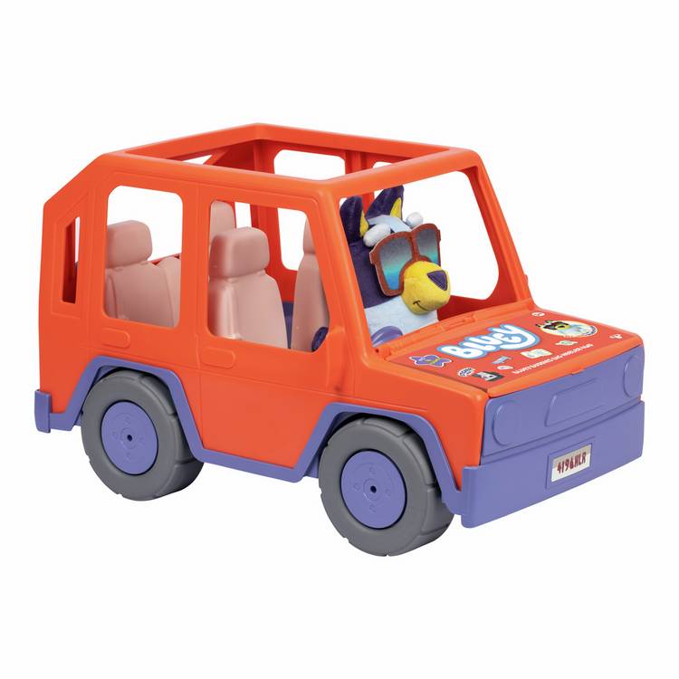 Bluey Big Heeler 4WD toy car with plush (British brand)