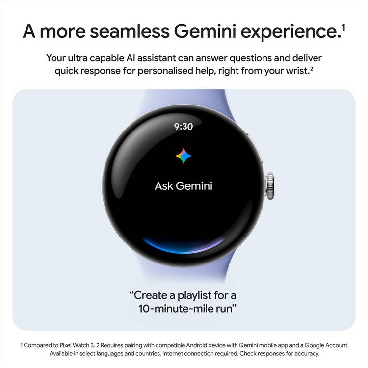 Google Pixel Watch 4 41mm Wi-Fi smartwatch Iris (British brand)
