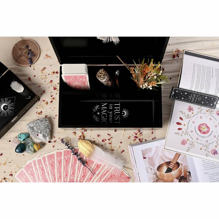 Juliana Mystic Legends black wooden spells potions box, UK version