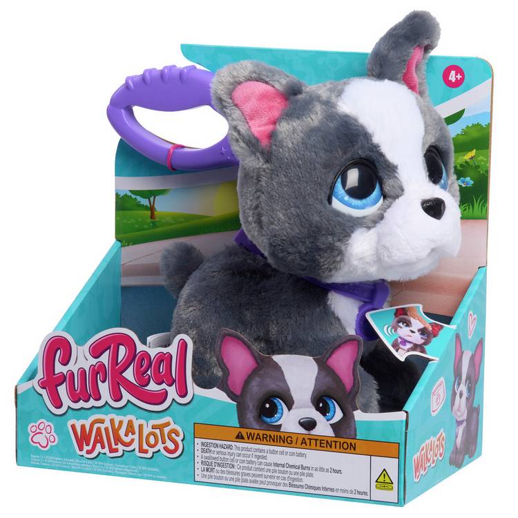 furReal Walk A Lots Frenchie interactive soft toy 8 inch, UK version