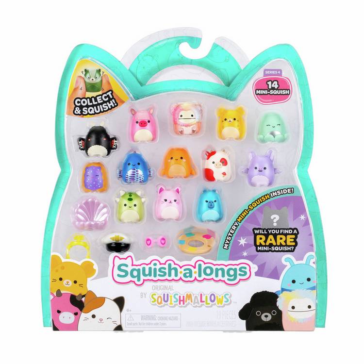 Squishmallows Squish-a-longs mini-squish toy pack 14, UK version