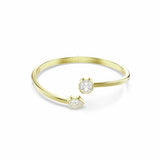 Swarovski gold tone plated hinged bangle with crystals, imported from the UK
