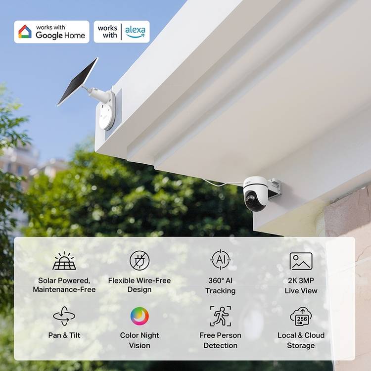 Tapo C610 solar-powered pan/tilt security camera (British brand)