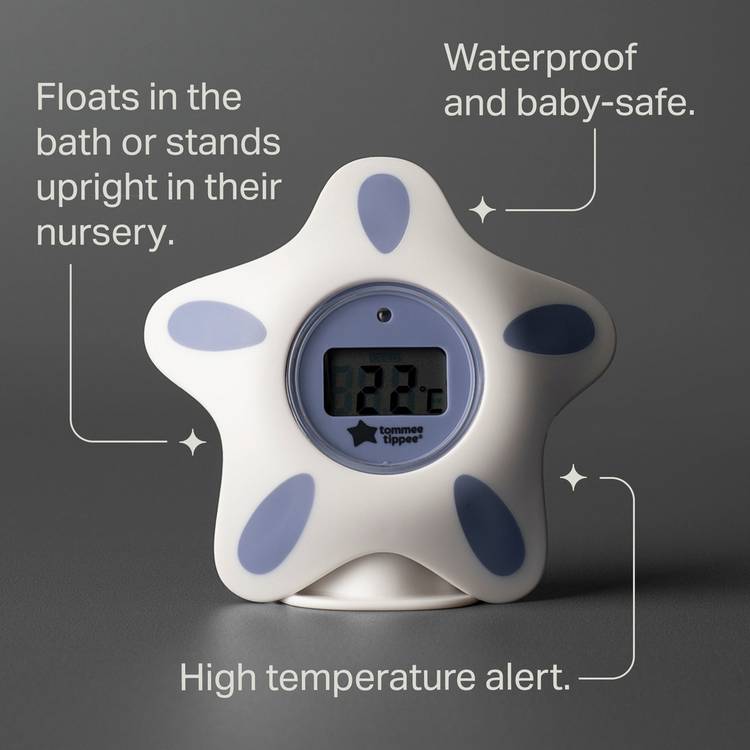 Tommee Tippee digital bath and room thermometer, UK version