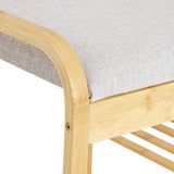 Habitat Apia natural shoe bench with cushioned seat (British brand)