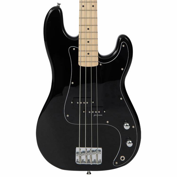 Vintage V40 Maple Coaster bass guitar black, imported from the UK