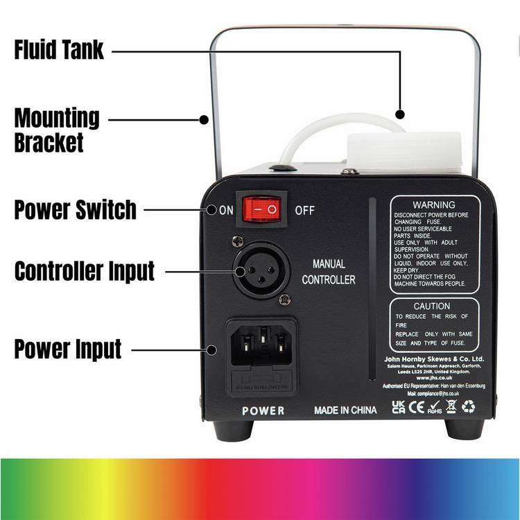 KAM KML503 400W LED fog machine for venues, UK version