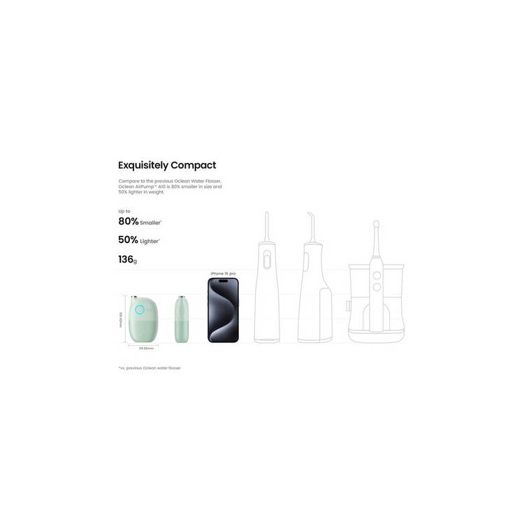 Oclean Airpump A10 water flosser green (British brand)