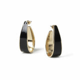 Argos Freedom Black Enamel Oval Hoop Earrings- Buy online at McGrocer