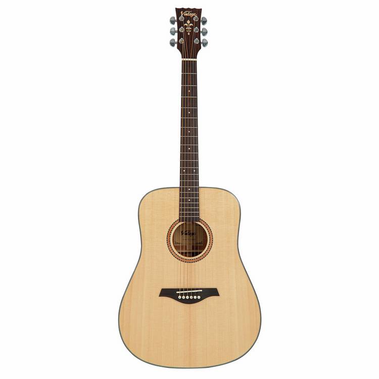 Vintage V1350 Performer acoustic folk guitar, UK version