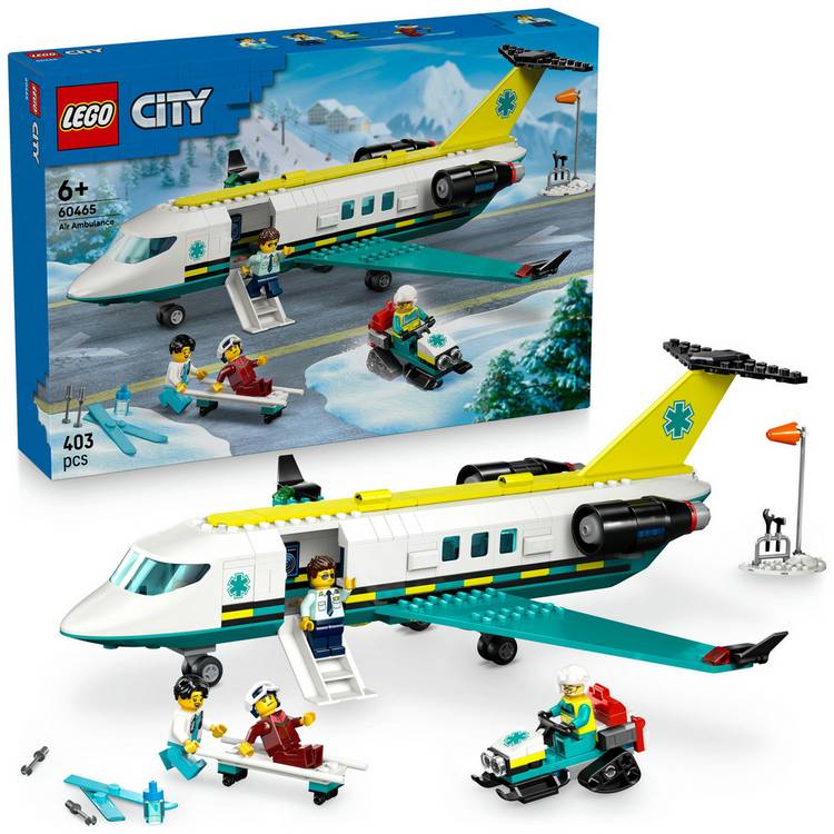 LEGO City air ambulance airplane toy 403 pieces (British brand)