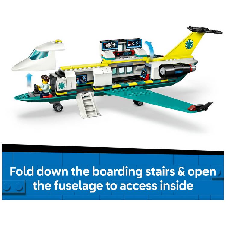 LEGO City air ambulance airplane toy 403 pieces (British brand)