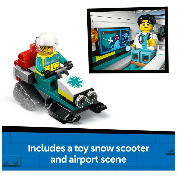 LEGO City air ambulance airplane toy 403 pieces (British brand)