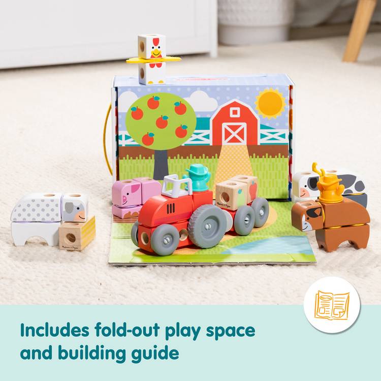 Melissa & Doug Blockables Farm Play Set wooden blocks (British brand)