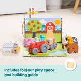 Melissa & Doug Blockables Farm Play Set wooden blocks (British brand)