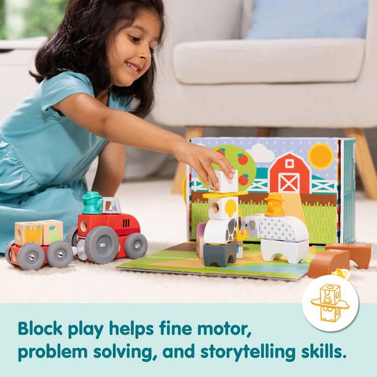 Melissa & Doug Blockables Farm Play Set wooden blocks (British brand)