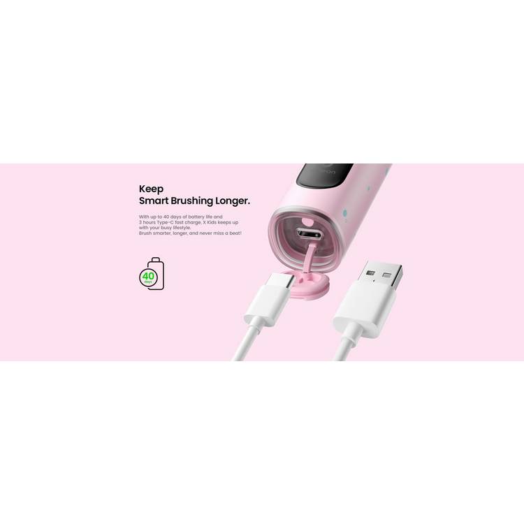 Oclean X Kids electric toothbrush set pink, UK version