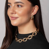Revere gold-tone open link chain necklace 40cm, imported from the UK
