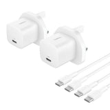 Belkin USB-C wall charger twin pack 25W - British product