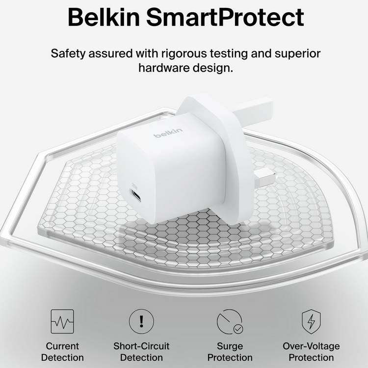 Belkin USB-C wall charger twin pack 25W - British product