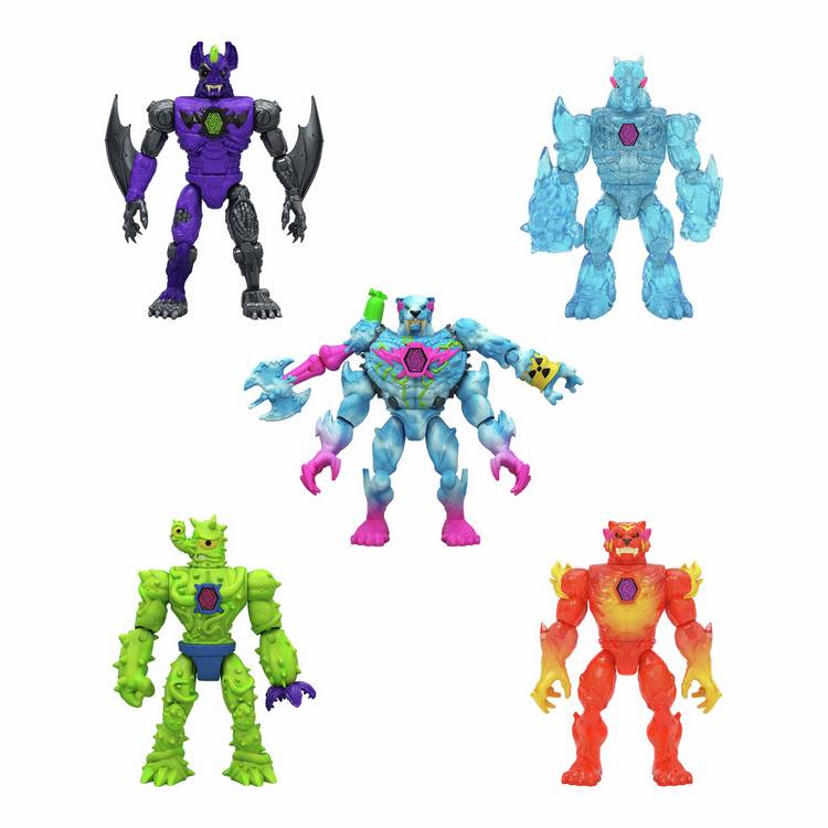 MrBeast Lab Fusion action figure pack with 5 figures (British brand)