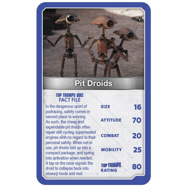 Top Trumps Star Wars Droids card game for kids (British brand)