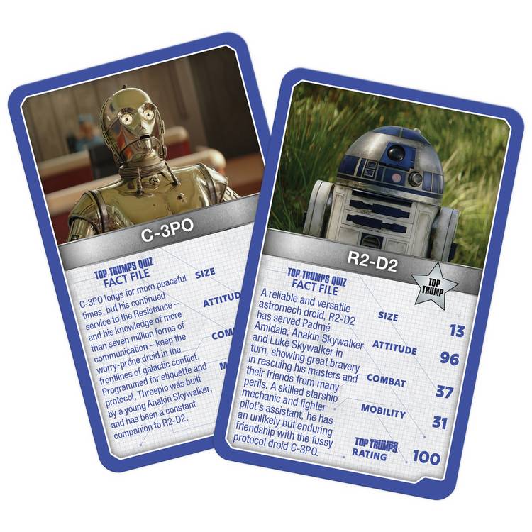 Top Trumps Star Wars Droids card game for kids (British brand)