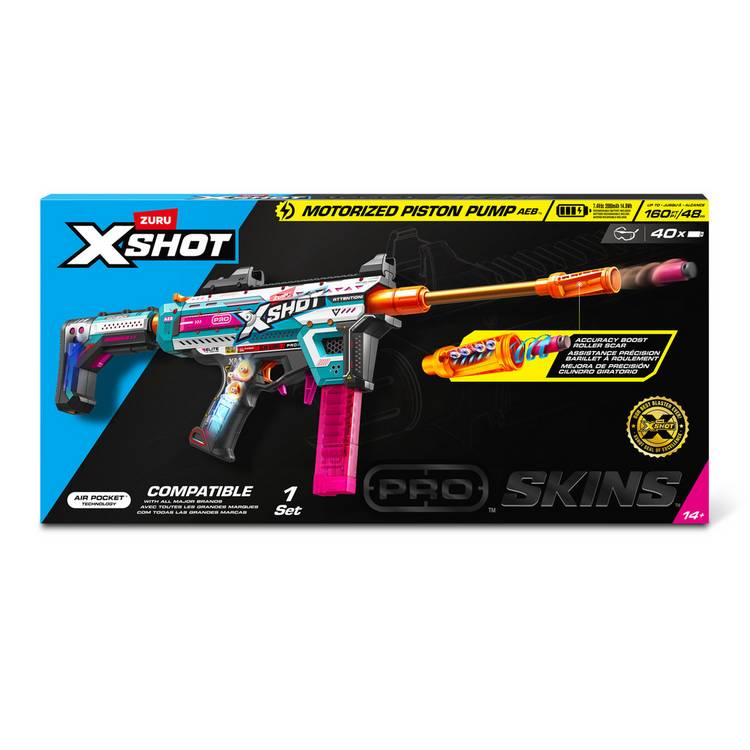 XSHOT Pro motorized dart blaster, imported from the UK