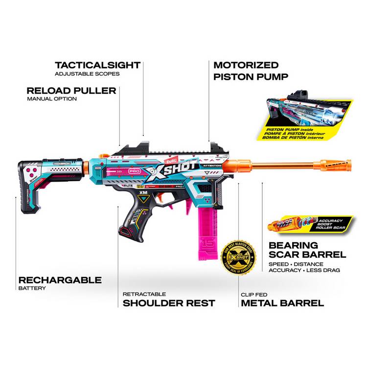 XSHOT Pro motorized dart blaster, imported from the UK