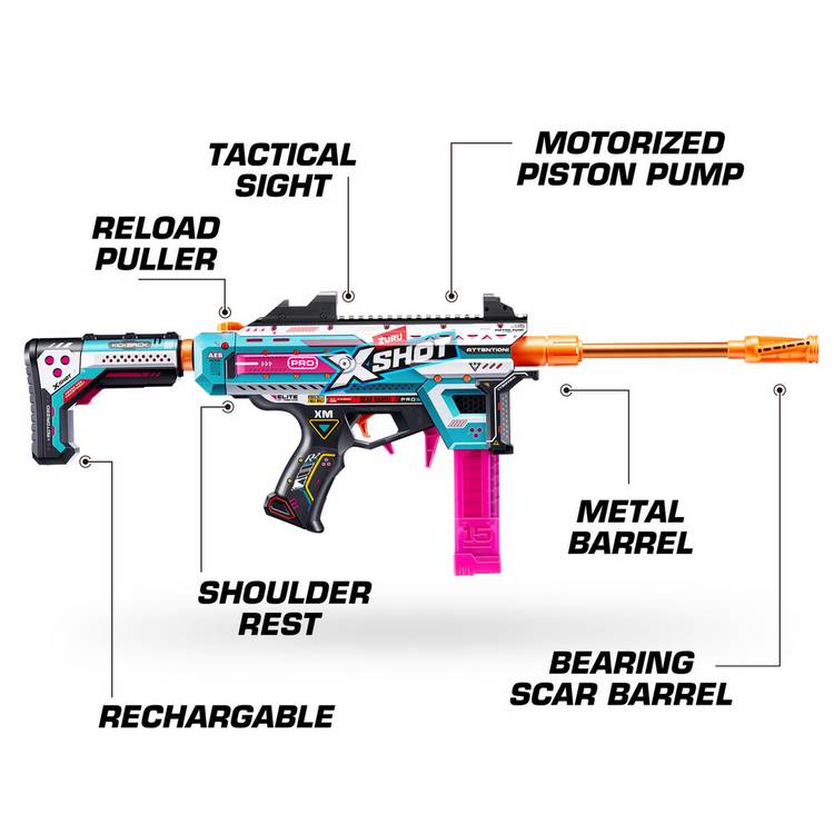 XSHOT Pro motorized dart blaster, imported from the UK