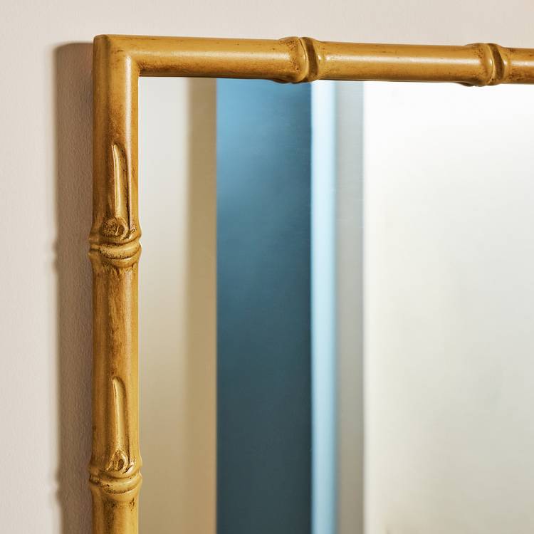 Habitat bamboo effect wood wall mirror 53x43cm (British brand)