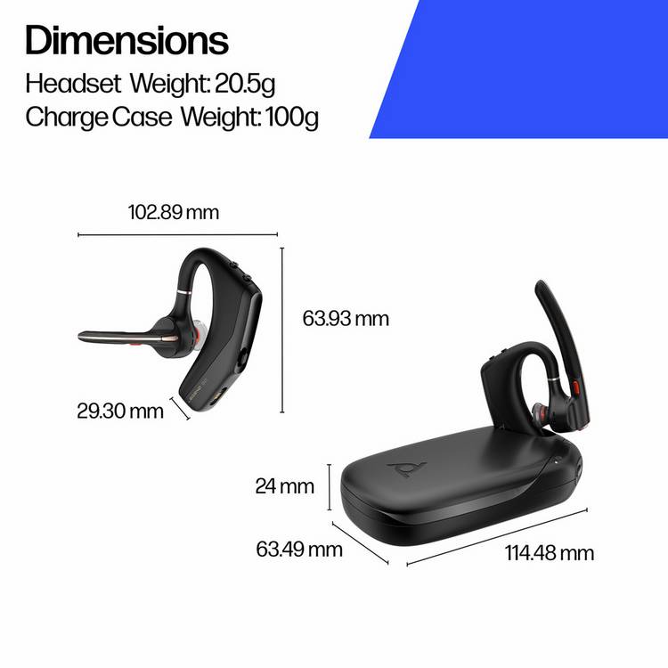 HP Poly Voyager Legend 50-M UC Bluetooth headset black, imported from the UK